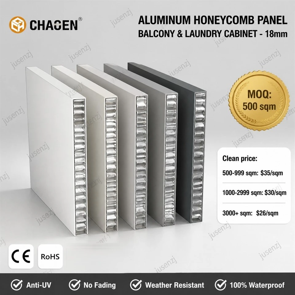 Weather Resistant PVDF Aluminum Honeycomb Panel For Balcony & Laundry Cabinet suppliers Weather Resistant PVDF Aluminum Honeycomb Panel For Balcony & Laundry Cabinet suppliers